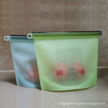 Reusable Airtight Zipper Silicone Food Seal Bag